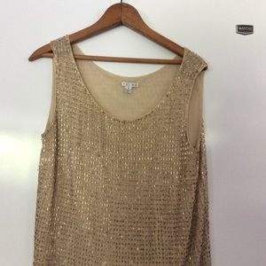 Beaded gold vest